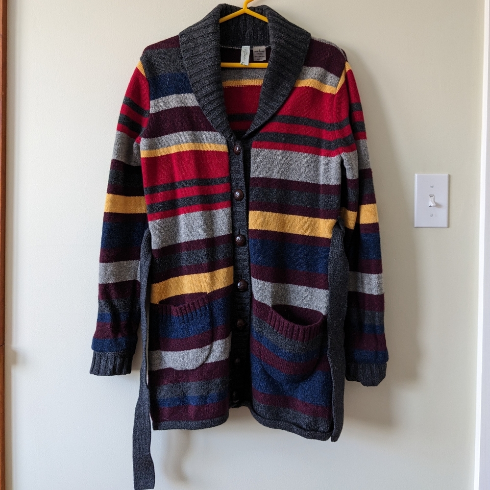 sahalie long sweater cardigan coat/dress size S